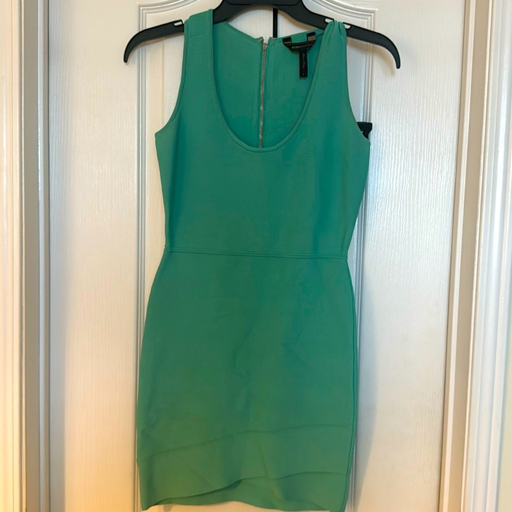 BCBG MAXAZRIA Turquoise Body Con Dress